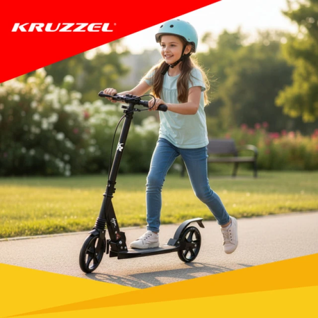 Самокат Kruzzel Hyperion колеса 200 мм Black (5900779957701)