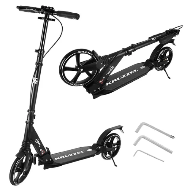 Самокат Kruzzel Hyperion колеса 200 мм Black (5900779957701)