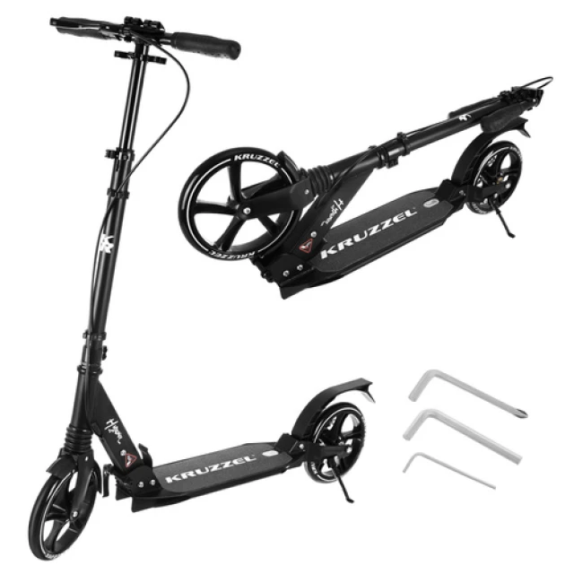 Самокат Kruzzel Hyperion колеса 200 мм Black (5900779957701)