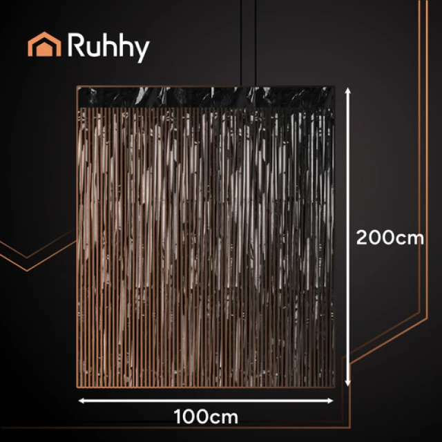 Декоративна штора Ruhhy 200x100 см Black (5900779957855)
