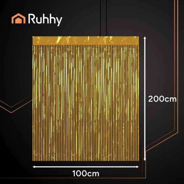 Декоративна штора Ruhhy 200x100 см Gold (5900779957862)