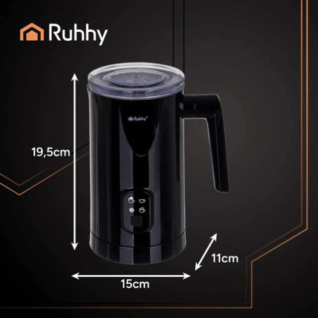 Спінювач молока Ruhhy 400 Вт 160/350 мл Black (5900779957930)