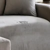 Чохол на диван еластичний оксамитовий Ruhhy 190-230 см Dark Grey (5900779957947)