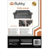 Чохол на диван еластичний оксамитовий Ruhhy 190-230 см Dark Grey (5900779957947)
