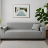 Чохол на диван еластичний оксамитовий Ruhhy 190-230 см Dark Grey (5900779957947)