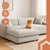 Чехол на диван эластичный бархатный Ruhhy 190-230 см Light Grey (5900779957954)