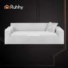 Чехол на диван эластичный бархатный Ruhhy 190-230 см Light Grey (5900779957954)