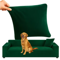 Чохол на кутовий диван Ruhhy 190-230 см Dark Green (5900779957961)