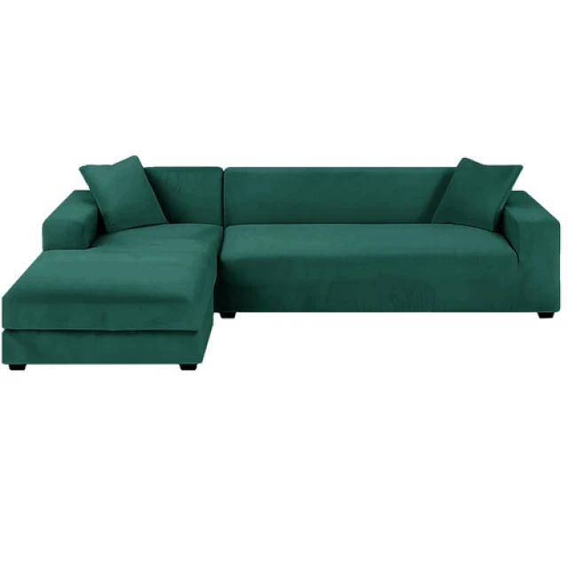 Чохол на кутовий диван Ruhhy 190-230 см Dark Green (5900779957961)
