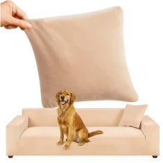 Чохол на диван еластичний оксамитовий Ruhhy 190-230 см Beige (5900779957978)