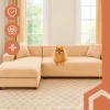Чехол на диван эластичный бархатный Ruhhy 190-230 см Beige (5900779957978)
