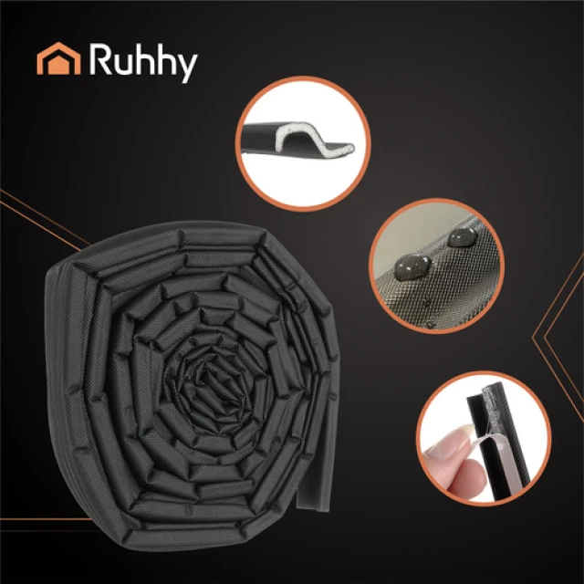 Ущільнювач самоклеючий для вікон і дверей Ruhhy Black (5900779958357)