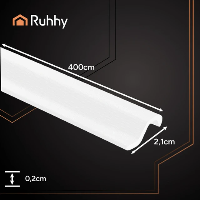 Уплотнитель самоклеящийся для окон и дверей Ruhhy White (5900779958364)