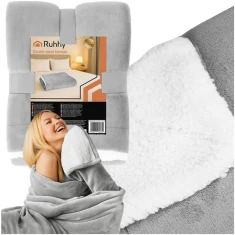 Плед двосторонній Ruhhy 150x200 см Light Grey (5900779958449)