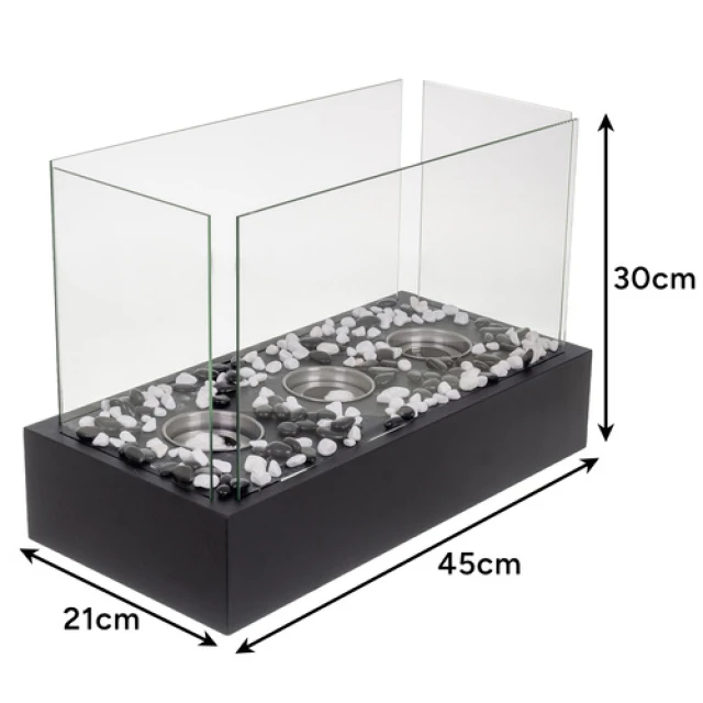 Біокамін Kaminer 45x29x20,5 см з галькою (5900779958555)