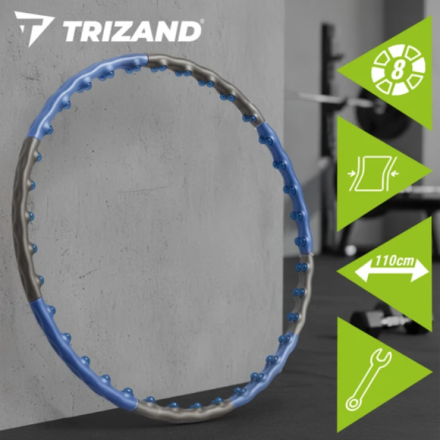Обруч масажний з магнітними шипами Trizand 110 см 80 шипів (5900779958807)