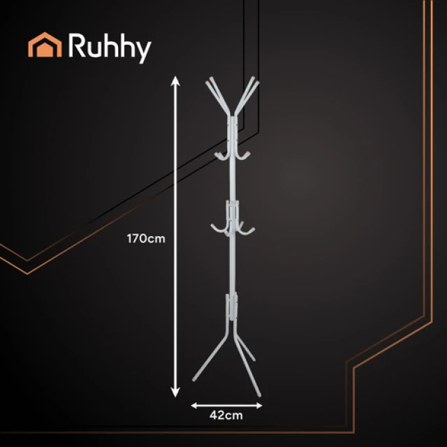 Вешалка для одежды Ruhhy 26360 напольная 170 см White (5900779958821)