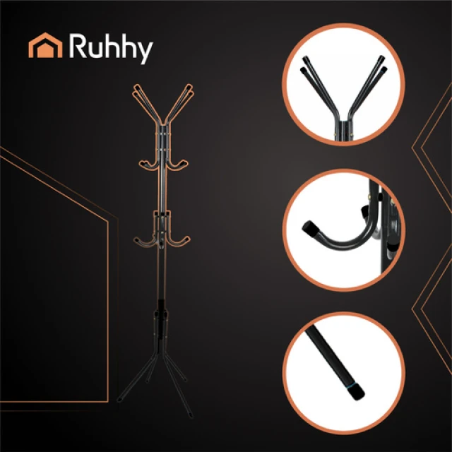 Вішалка підлогова Ruhhy 170 см Black (5900779958838)