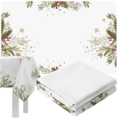 Скатертина святкова Ruhhy 220x140 см White (5900779958913)