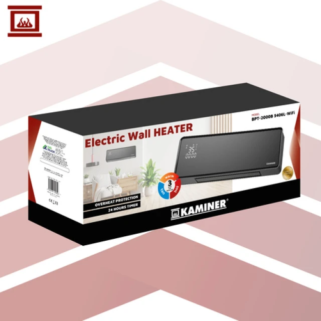 Повітряна завіса Kaminer Zelvion настінна з WiFi 2000 Вт White (5900779959026)