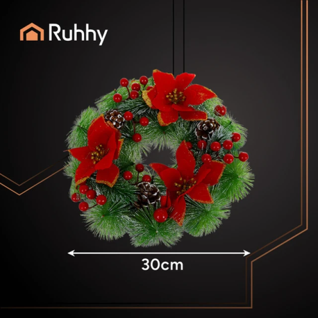 Вінок різдвяний Ruhhy 30 см (5900779959309)