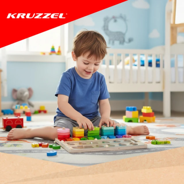 Сортер дерев'яний розвиваюча іграшка Kruzzel 3 в 1 (5900779959576)
