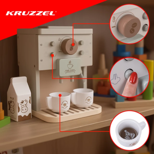 Іграшкова кавоварка дерев'яна Kruzzel (5900779959606)