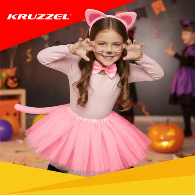 Костюм кішки Kruzzel 4 шт Pink (5900779959651)