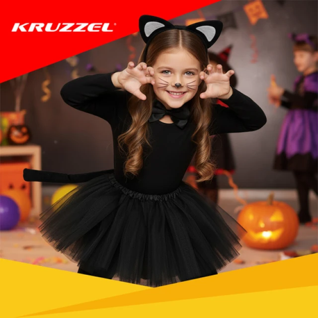 Костюм кошки Kruzzel 4 шт Black (5900779959668)