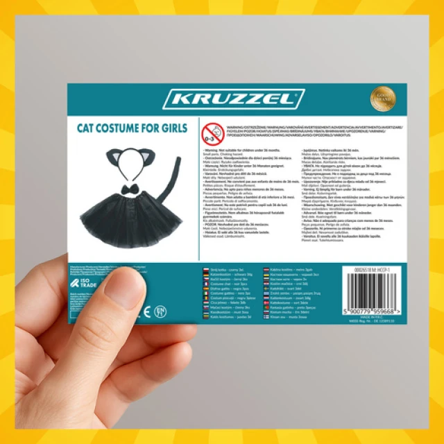 Костюм кошки Kruzzel 4 шт Black (5900779959668)
