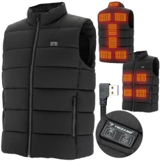 Жилет із підігрівом Trizand USB 11 зон 3 рівні XL Black (5900779959750)