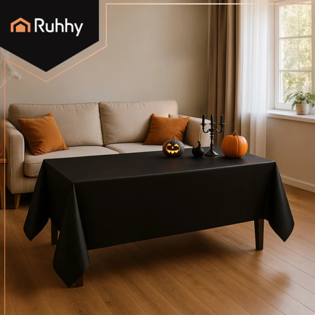 Скатертина одноразова Ruhhy 137x274 см Black (5900779959866)