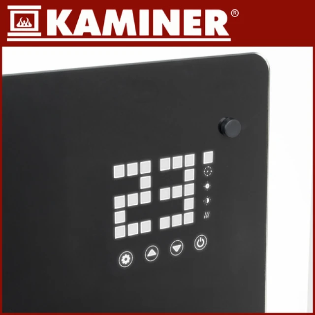 Панельний обігрівач Kaminer Zelva скляний 2300-2500 Вт з WiFi (5900779959897)