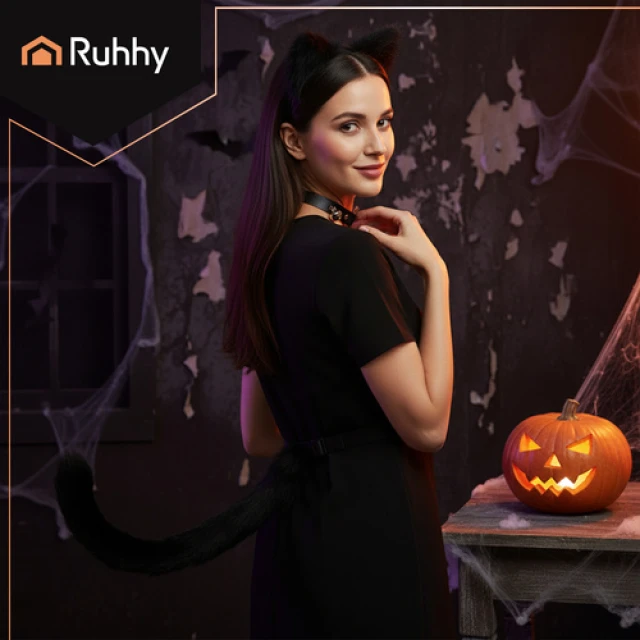 Костюм кішки/лисиці з хвостом та вушками Ruhhy 3 елементи Black (5900779960022)