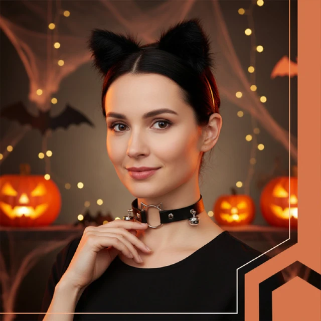 Костюм кішки/лисиці з хвостом та вушками Ruhhy 3 елементи Black (5900779960022)