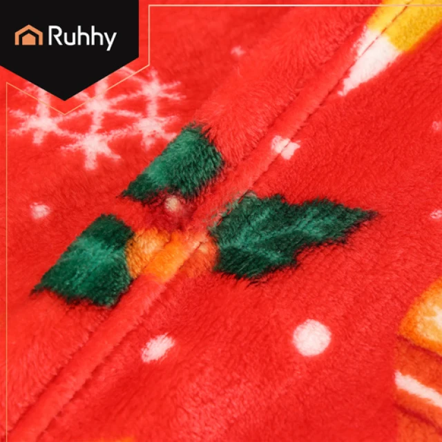 Плед різдвяний фланелевий Ruhhy 150x200 см Red (5900779960091)