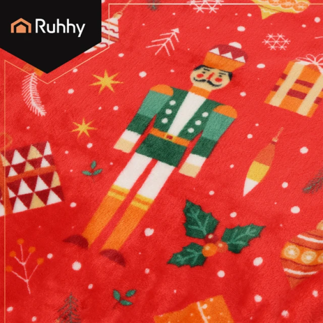 Плед різдвяний фланелевий Ruhhy 150x200 см Red (5900779960091)