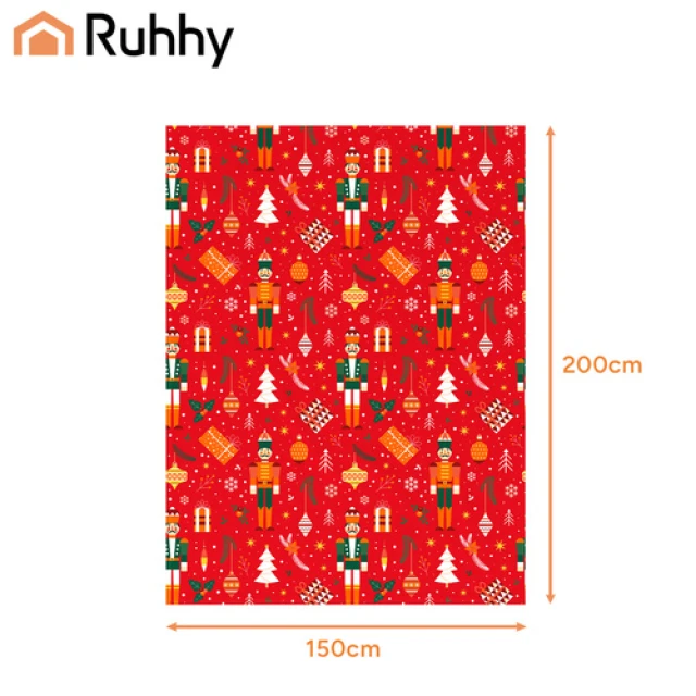Плед різдвяний фланелевий Ruhhy 150x200 см Red (5900779960091)