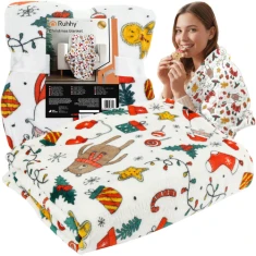 Плед різдвяний Ruhhy 150x200 см White (5900779960107)
