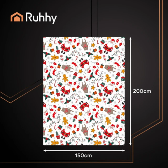 Плед рождественский Ruhhy 150x200 см White (5900779960107)
