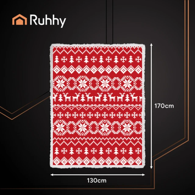 Плед різдвяний двосторонній Ruhhy 130x170 см (5900779960114)