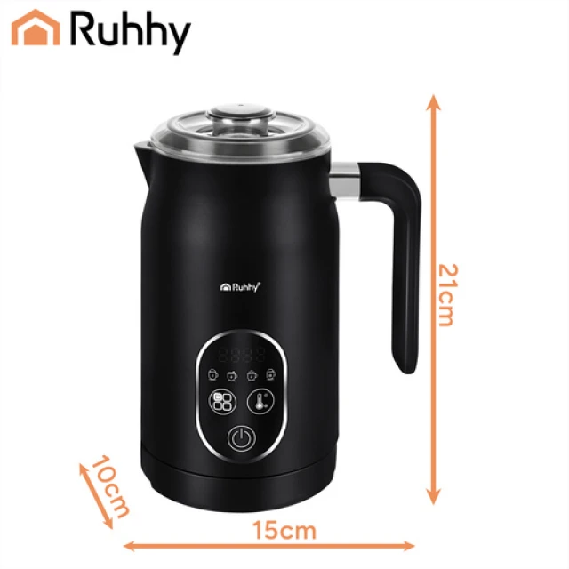 Спінювач молока з дисплеєм Ruhhy 500 Вт 80/270 мл Black (5900779960305)