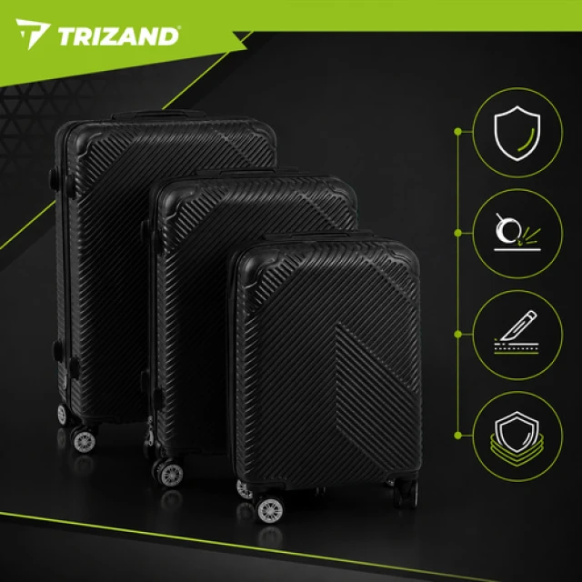 Набір валіз Trizand 3 в 1 Black (5900779960336)
