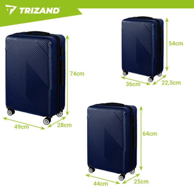 Набір валіз Trizand 3 в 1 Navy (5900779960367)