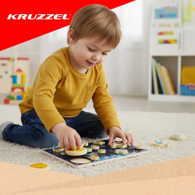 Дерев'яний пазл Сонячна система Kruzzel (5900779960626)