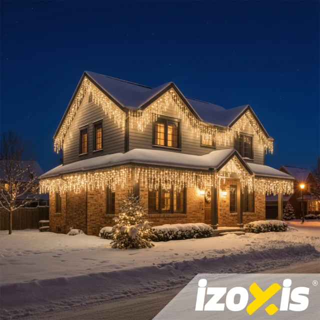 Гірлянда вулична Izoxis 500 LED 22,5 м 8 режимів Warm White (5900779960695)