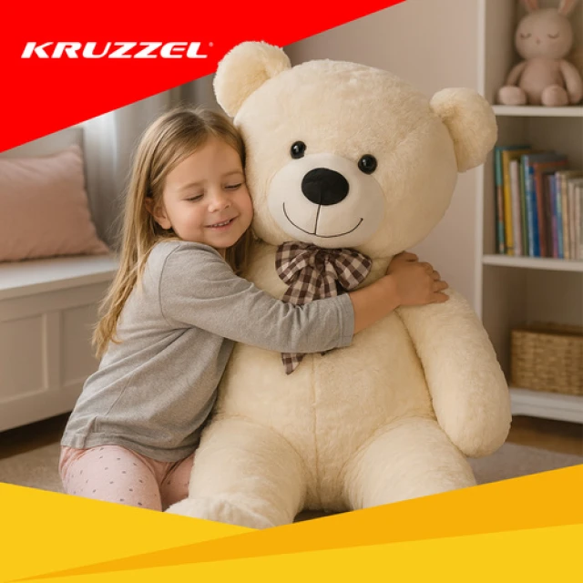 М'яка іграшка Ведмідь Kruzzel 26091 140 см Cream (5900779961180)