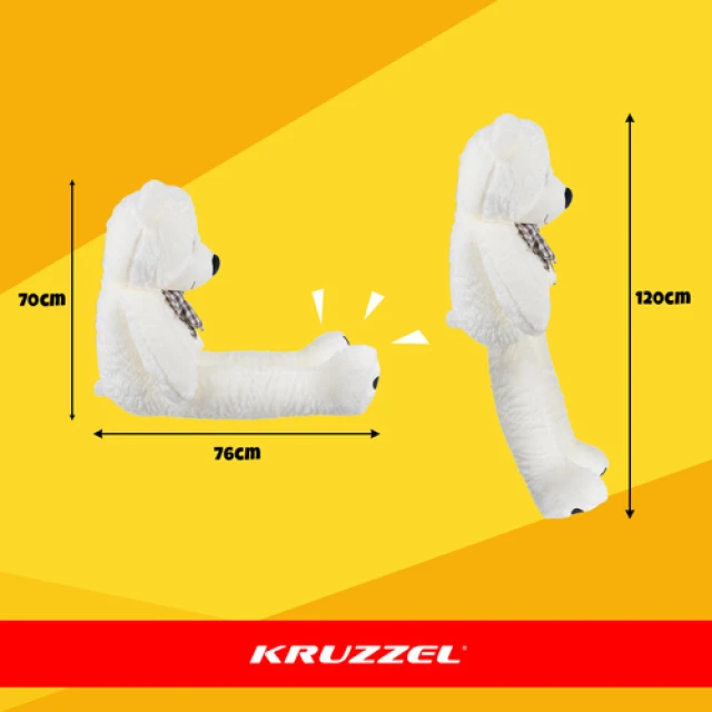М'яка іграшка Ведмідь Kruzzel 26091 140 см Cream (5900779961180)