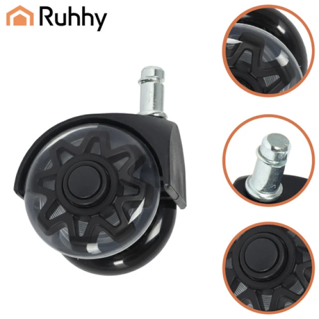 Колеса для крісла Ruhhy 11x22 мм Black 5 шт (5900779961340)