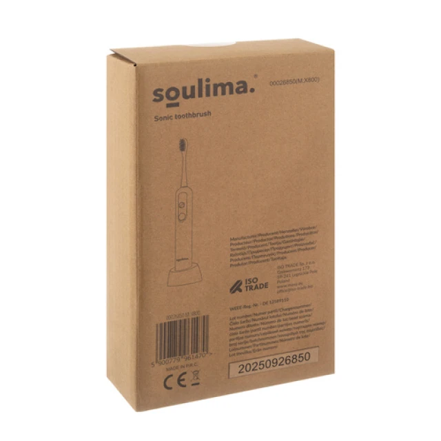 Електрична зубна щітка Soulima X800 90000 об/хв 6 насадок White (5900779961470)